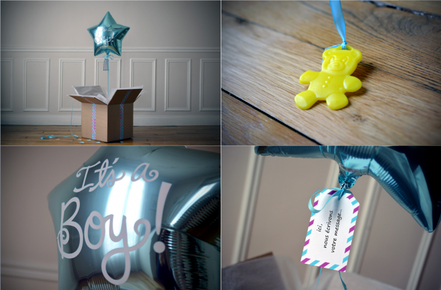 Bouquet Ballon annonce c'est un garçon → The PopCase