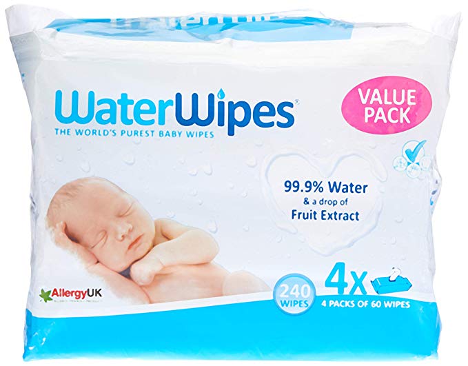 Lingettes 99,9% eau, lot de 4